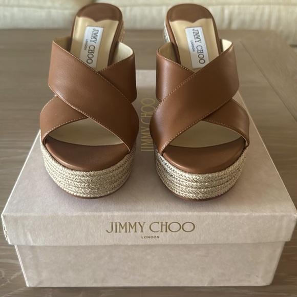 Jimmy Choo Dovina Espadrille Platform Wedge NWT